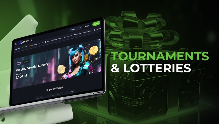 tournaments and lotteries on site